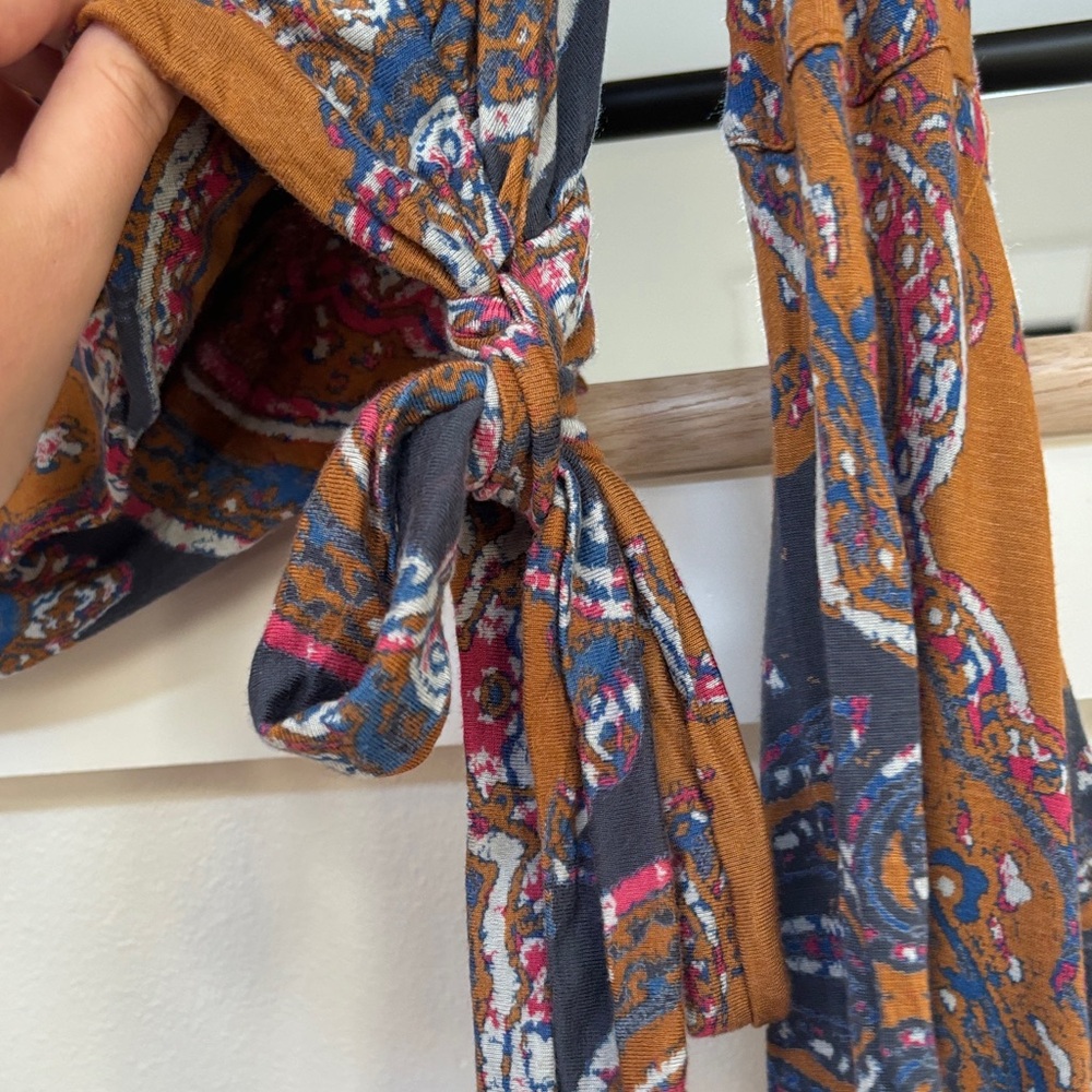 Free People Multicolor Paisley Wrap Blouse - Picture 2 of 5